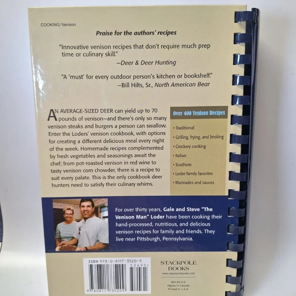 Quality Venison Cookbook Deer‎ Recipes Loder 2008 Hunter Grilling Crockpot Guide